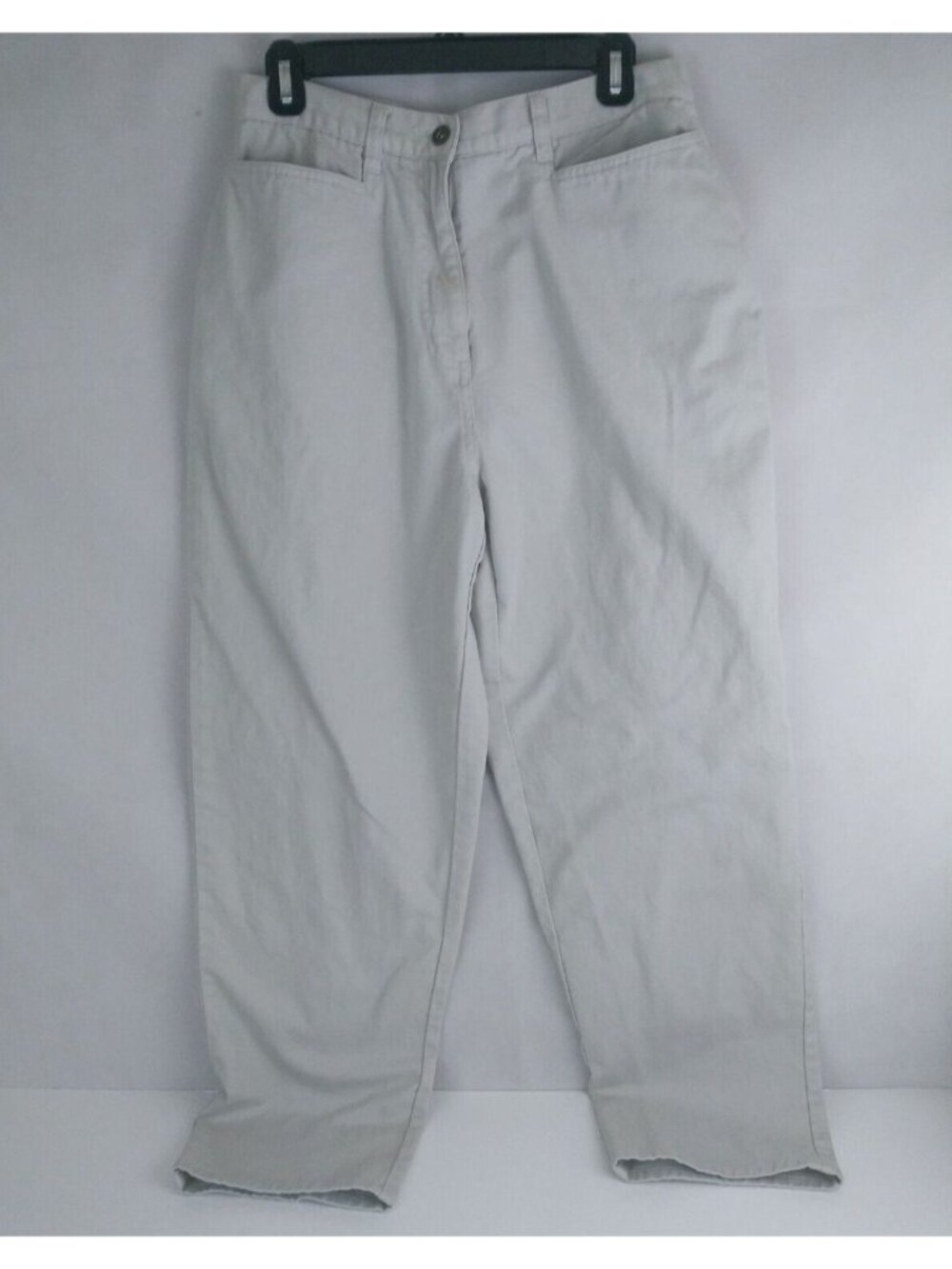 Christopher & Banks Women's Off White Bootcut 100% Cotton Jeans Size 12
